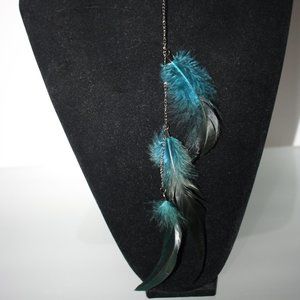 3/$15 Colorful Feathers Hair Extension Clip Women's Fashion Green Black